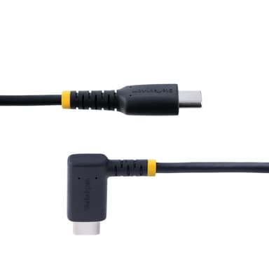 StarTech.com 6in (15cm) USB-C Fast Charging Cable, Rugged, Right-Angled, Charge & Sync, 60W (3A) PD, USB 2.0, TPE Jacket and Aramid Fiber - USB C Charging Cord view 4