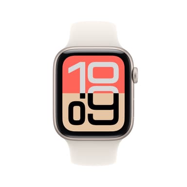 Apple Watch SE (3nd generation) SE 3 GPS 44mm Starlight Aluminium Case with Starlight Sport Band - S/M view 2