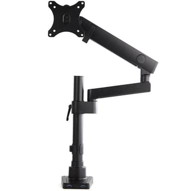 StarTech.com Desk Mount Monitor Arm with 2x USB 3.0 Ports, Full Motion Single Monitor Mount, up to 34" (17.6lb/8kg) VESA Display, Clamp/Grommet Mount, Mechanical Spring view 3