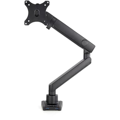 StarTech.com Desk Mount Monitor Arm with 2x USB 3.0 ports, Slim Full Motion Single Monitor Mount, up to 34" (17.6lb/8kg) VESA Display, Clamp/Grommet Mount, Mechanical Spring view 3