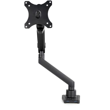 StarTech.com Desk Mount Monitor Arm with 2x USB 3.0 ports, Slim Full Motion Single Monitor Mount, up to 34" (17.6lb/8kg) VESA Display, Clamp/Grommet Mount, Mechanical Spring view 4