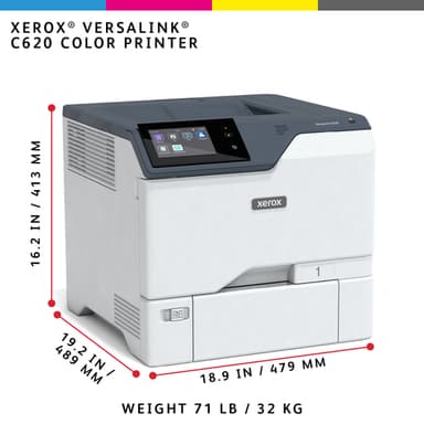 Xerox VersaLink C620 A4 50ppm Duplex Printer PS3 PCL5e/6 2 Trays 650 Sheets view 10