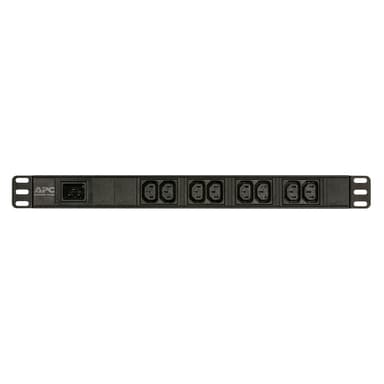 APC Easy Rack PDU, Basic, 1U, 1 Phase, 3.7kW, 230V, 16A, 8 x C13 outlets, IEC60320 C20 inlet view 2