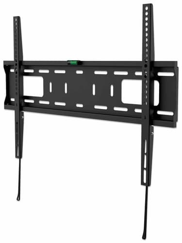 Manhattan Wall Mount for TV & Monitors (Fixed), For screens 37" to 65", VESA compatibility: all between 200x200mm to 600x400mm - check the dimensions of the four mounting holes on back of screen to ensure it fits, Max 50kg, Black, Bracket view 1
