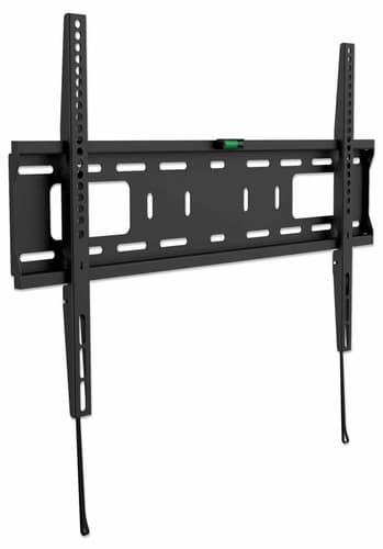 Manhattan Wall Mount for TV & Monitors (Fixed), For screens 37" to 65", VESA compatibility: all between 200x200mm to 600x400mm - check the dimensions of the four mounting holes on back of screen to ensure it fits, Max 50kg, Black, Bracket view 2