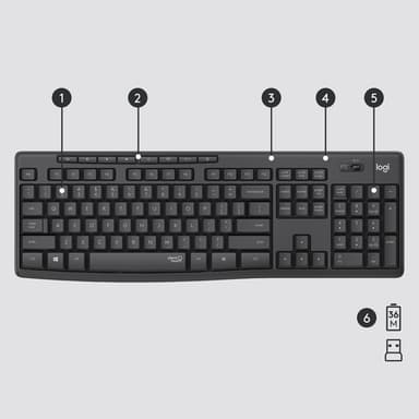 Logitech MK295 Silent Wireless Combo (QWERTY) — 920-009800 view 6