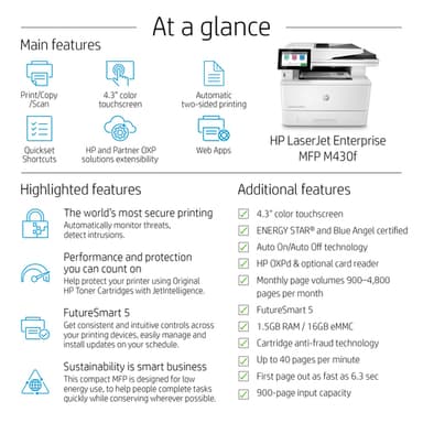 HP LaserJet Enterprise MFP M430f view 10