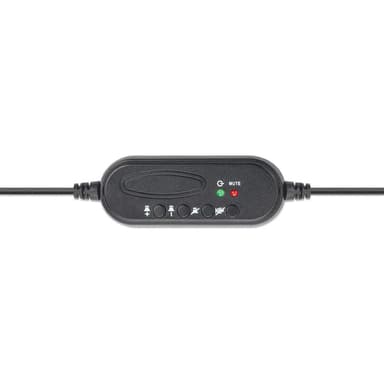 Manhattan Mono Over-Ear Headset (USB), Microphone Boom (padded), Retail Box Packaging, Adjustable Headband, In-Line Volume Control, Ear Cushion, USB-A for both sound and mic use, cable 1.5m, Three Year Warranty view 7