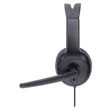 Manhattan Mono Over-Ear Headset (USB), Microphone Boom (padded), Retail Box Packaging, Adjustable Headband, In-Line Volume Control, Ear Cushion, USB-A for both sound and mic use, cable 1.5m, Three Year Warranty view 4