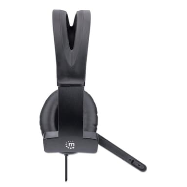 Manhattan Mono Over-Ear Headset (USB), Microphone Boom (padded), Retail Box Packaging, Adjustable Headband, In-Line Volume Control, Ear Cushion, USB-A for both sound and mic use, cable 1.5m, Three Year Warranty view 5