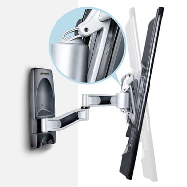 StarTech.com Articulating TV Wall Mount, VESA Wall Mount, Supports 26 to 65 inch/99lb/Flat/Curved TVs, Retractable Low Profile Wall Mount TV Bracket, Adjustable Corner TV Wall Mount - TAA view 7