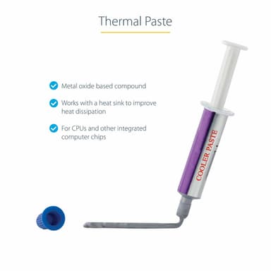 StarTech.com Thermal Paste, Metal Oxide Compound, Re-sealable Syringe (1.5g), CPU Heat Sink Thermal Grease Paste view 2