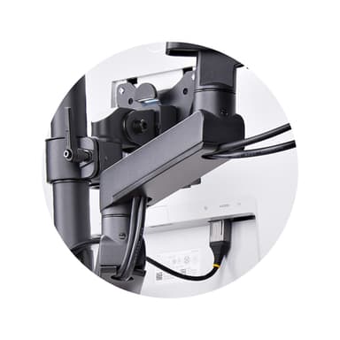 StarTech.com Desk Mount Triple Monitor Arm For Up To Three 27in Screens, VESA 75x75/100x100, Tool-Less Arm Adjustments, C-Clamp/Grommet Mount, Mechanical Spring Arm view 8
