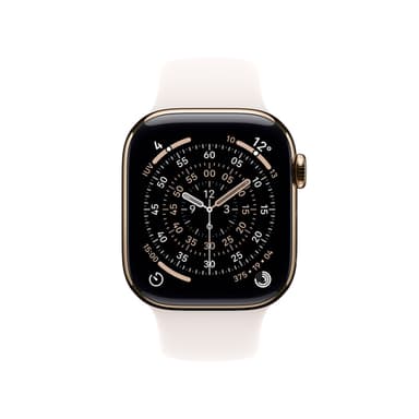 Apple Watch Series 11 GPS + Cellular 42mm Gold Titanium Case with Light Blush Sport Band - S/M view 2
