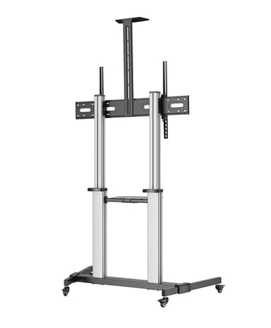 Manhattan Trolley Mount Stand for TV & Monitors, For screens: 37" to 100",VESA compatibility:all between 200x200 to 1000x600mm -check the dimensions of the four mounting holes on back of screen to ensure it fits,Max 80kg,Height adjustable 1200 to 1600mm,LFD,Bracket view 4