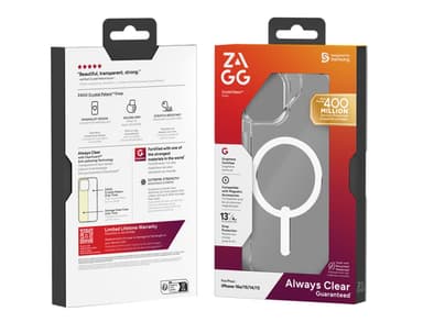 ZAGG Crystal Palace Snap Case iPhone 17e/16e/15/14/13 Clear view 8
