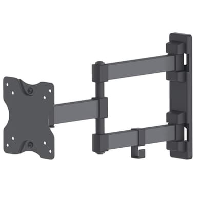 Manhattan Wall Mount for TV & Monitors (Full Motion), For screens 13" to 27", VESA compatibility: 75x75mm and 100x100mm - check the dimensions of the four mounting holes on back of screen to ensure it fits, Max 20kg, Black, Bracket view 1