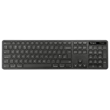 Targus EcoSmart AKB873UK keyboard Universal RF Wireless + Bluetooth QWERTY UK English Black view 1
