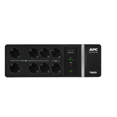 APC Back-UPS, 500VA/300W Floor/Wall Mount, 230V, 8x CEE 7/3 Schuko outlets, USB Type A Port, User Replaceable Battery view 10