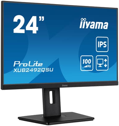 iiyama ProLite XUB2492QSU-B1 computer monitor 60.5 cm (23.8") 2560 x 1440 pixels Quad HD LED Black view 1