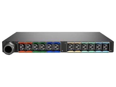 Vertiv Geist MGU5M1R6-12CF13-3PS56B2H10-S power distribution unit (PDU) 12 AC outlet(s) 0U Black view 1