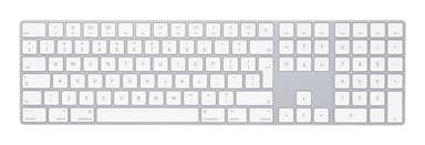 Apple Magic w/ Numeric Keypad keyboard Universal Bluetooth QWERTY English Silver, White view 1