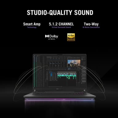ASUS ROG Strix SCAR 18 G835LX-SA009W Intel Core Ultra 9 275HX Laptop 45.7 cm (18") WQXGA 64 GB DDR5-SDRAM 2 TB SSD NVIDIA GeForce RTX 5090 Wi-Fi 7 (802.11be) Windows 11 Home Black view 8