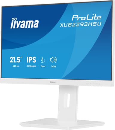 iiyama ProLite XUB2293HSU-W7 computer monitor 54.6 cm (21.5") 1920 x 1080 pixels Full HD LED White view 5