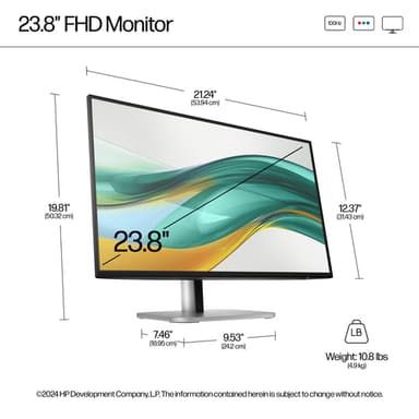 HP Series 5 Pro 23.8 inch FHD Monitor - 524pf view 5