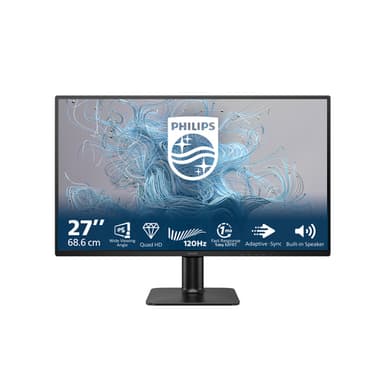 Philips 2000 series 27E2N2500/00 computer monitor 68.6 cm (27") 2560 x 1440 pixels Quad HD LCD Black view 1