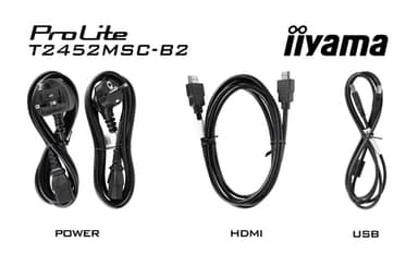 iiyama ProLite T2452MSC-B2 computer monitor 61 cm (24") 1920 x 1080 pixels Full HD Touchscreen Black view 16