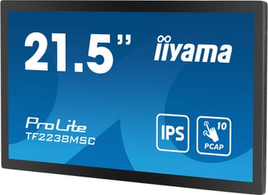 iiyama TF2238MSC-B1 computer monitor 53.3 cm (21") 1920 x 1080 pixels Full HD LED Touchscreen Black view 6