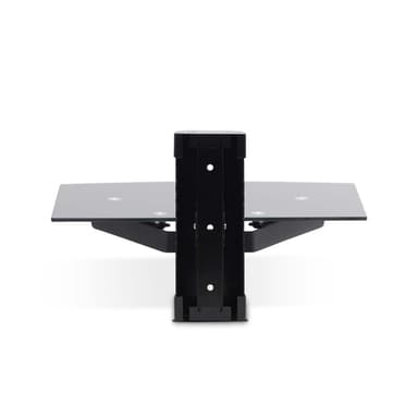 StarTech.com Floating Wall-Mounted AV Shelf, Adjustable Height Shelf For Under TV, Organize A/V Equipment On Black Tempered Glass Shelf view 4