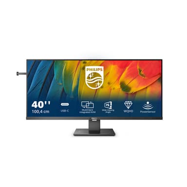 Philips 5000 series 40B1U5600/00 computer monitor 101.6 cm (40") 3440 x 1440 pixels Wide Quad HD LCD Black view 2