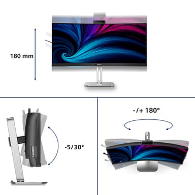 Philips 6000 series 34B2U6603CH/00 computer monitor 86.4 cm (34") 3440 x 1440 pixels Wide Quad HD LCD Grey view 5