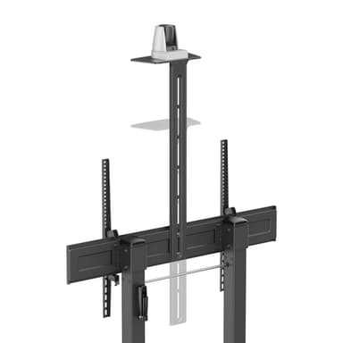 Manhattan Trolley Mount Stand for TV & Monitors (crank handle height adjust), For screens: 37" to 120",VESA compatibility:all between 200x200 to 1000x600mm -check the dimensions of the four mounting holes on back of screen to ensure it fits,Max 120kg,1180 to 1630mm view 8