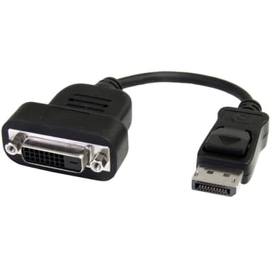 StarTech.com DisplayPort to DVI Adapter - Active DisplayPort to DVI-D Adapter/Video Converter 1080p - DP 1.2 to DVI Monitor Cable Adapter Dongle - DP to DVI Adapter - Latching DP Connector view 1