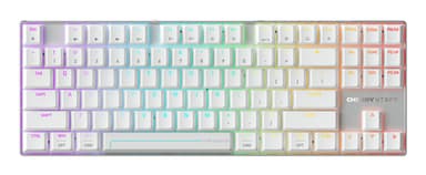 CHERRY MX 8.2 Pro TMR Wireless keyboard Gaming USB + RF Wireless + Bluetooth QWERTY US International Silver, White view 1