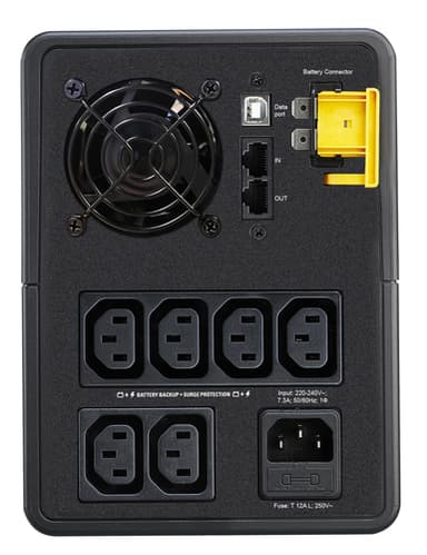 APC Back-UPS, 1600VA, Tower, 230V, 6x IEC C13 outlets, AVR view 2