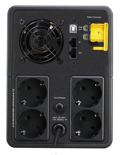 APC Back-UPS, 1600VA, Tower, 230V, 4x CEE 7/7 Schuko outlets, AVR view 2