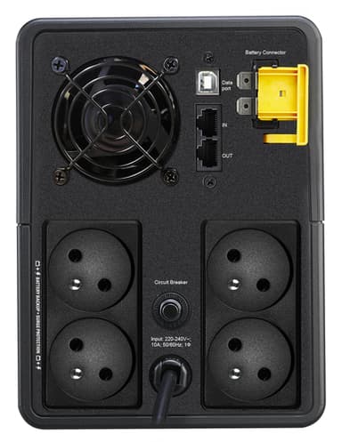 APC Back-UPS, 2200VA, Tower, 230V, 4x CEE 7/5 French Schuko outlets, AVR view 2