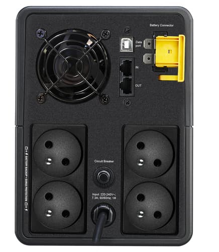 APC Back-UPS, 1600VA, Tower, 230V, 4x CEE 7/5 French Schuko outlets, AVR
