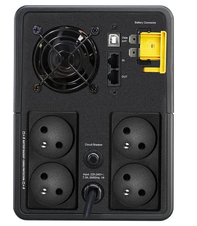 APC Back-UPS, 1600VA, Tower, 230V, 4x CEE 7/5 French Schuko outlets, AVR view 2