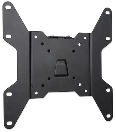 Manhattan Wall Mount for TV & Monitors (Fixed), For screens 23" to 42", VESA compatibility: all between 75x75mm to 200x200mm - check the dimensions of the four mounting holes on back of screen to ensure it fits, Max 30kg, Black, Bracket view 1
