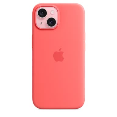 Apple iPhone 15 Silicone Case with MagSafe - Guava view 2