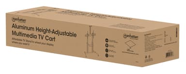 Manhattan Trolley Mount Stand for TV & Monitors, For screens: 37" to 100",VESA compatibility:all between 200x200 to 1000x600mm -check the dimensions of the four mounting holes on back of screen to ensure it fits,Max 80kg,Height adjustable 1200 to 1600mm,LFD,Bracket view 13