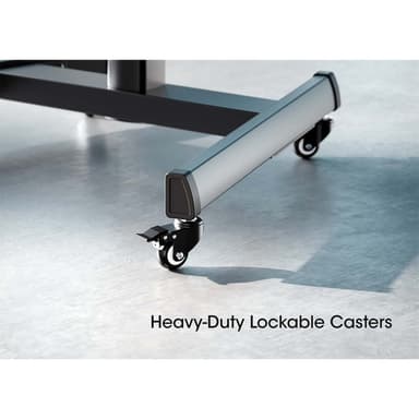 Manhattan Trolley Mount Stand for TV & Monitors (crank handle height adjust), For screens: 37" to 65", VESA compatibility: all between 200x200 to 600x400mm -check the dimensions of the four mounting holes on back of screen to ensure it fits, Max 70kg,1120 to 1570mm view 7