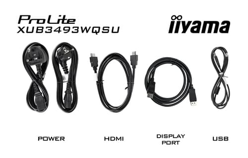 iiyama ProLite XUB3493WQSU-B6 computer monitor 86.4 cm (34") 3440 x 1440 pixels UltraWide Quad HD LED Black