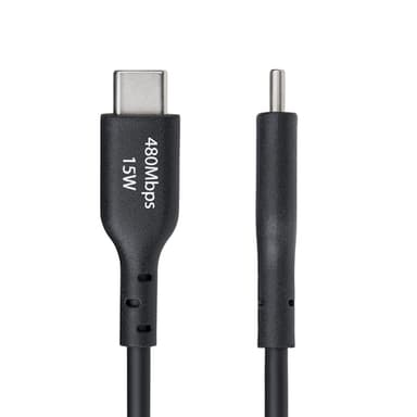 StarTech.com 3ft (1m) USB-A to USB-C Charging Cable, Charge & Sync, 3A, USB 2.0, TPE Jacket - Black USB Charging Cord view 3