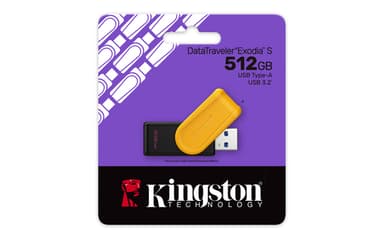 Kingston Technology DataTraveler 512GB Portable USB 3.2 Gen 1 Exodia S (Black/Yellow) view 3